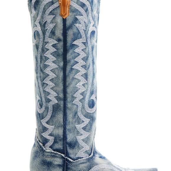 Dan Post Western Blue Embroidered Boot - Picture 2 of 7